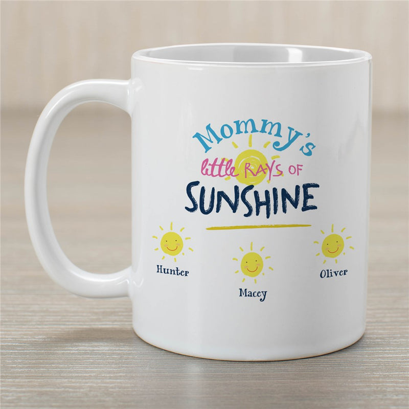 Mommy's Little Rays of Sunshine Mug - Custom Mom Gift - LED Gift Works