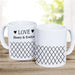 Geometric Love Coffee Mug - Custom Love Coffee Mug with Modern Design - Way Up Gifts
