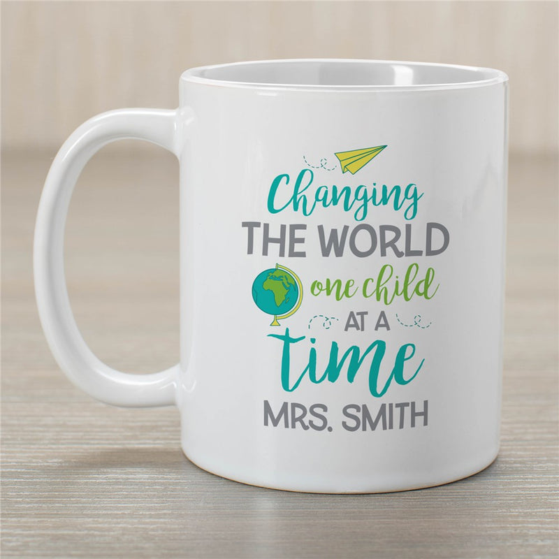 Changing the World Coffee Mug - Inspirational Mug for Teachers or Role Models - LED Gift Works