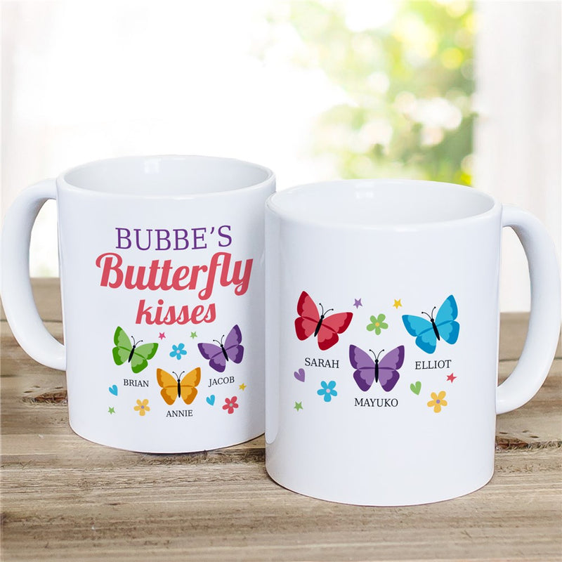 Butterfly Kisses Mug - Custom Sentimental Mug with Butterfly Art - LED Gift Works