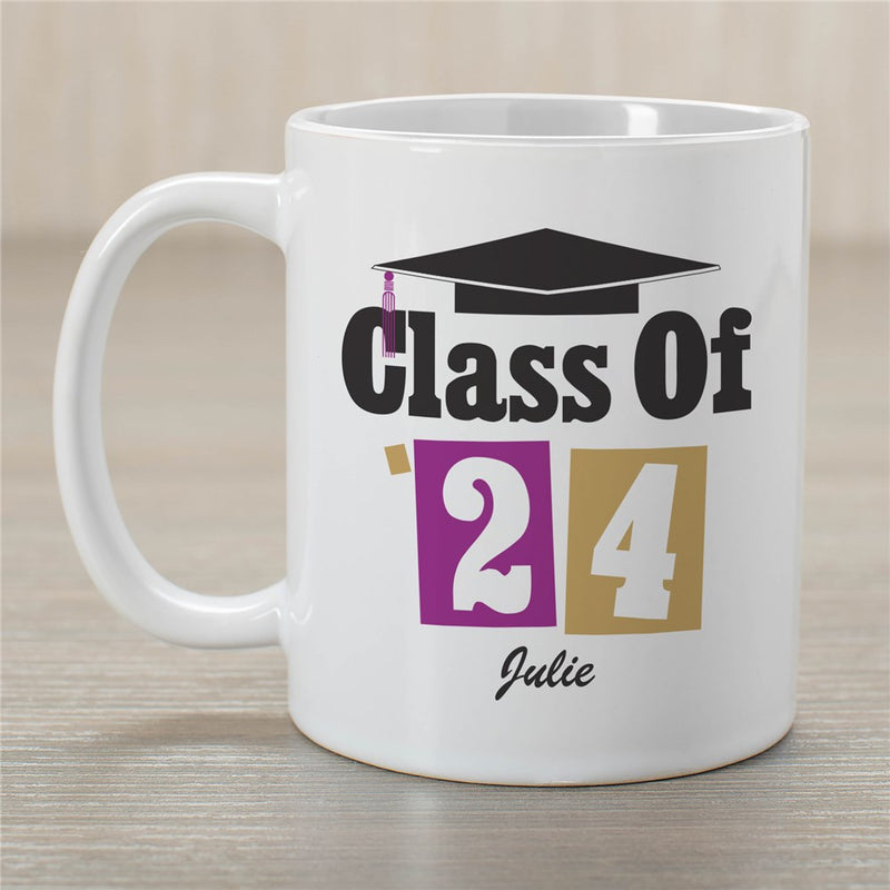 Graduation Coffee Mug - Personalized Grad Mug with Name and Year - LED Gift Works