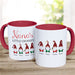 Plaid Gnomies Mug - Personalized Holiday Gnome Coffee Mug - Way Up Gifts