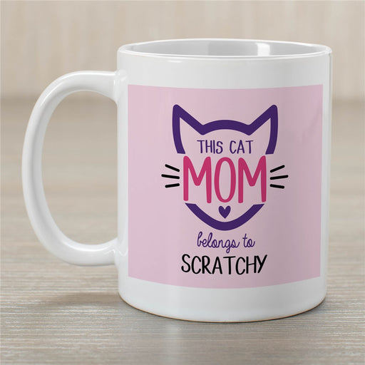 This Cat Belongs To Coffee Mug - Personalized Pet Lover's Mug - Way Up Gifts