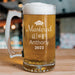 Personalized Mastered It! Graduation Glass Mug – Custom Engraved Beer Mug for Master’s Degree Graduate – Unique Grad Gift with Name and Year - Way Up Gifts