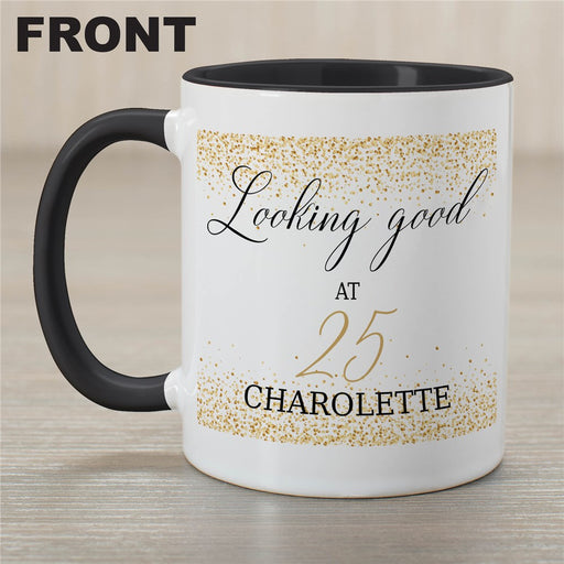 Looking Good Gold Confetti Mug - Personalized Celebration Gift - Way Up Gifts