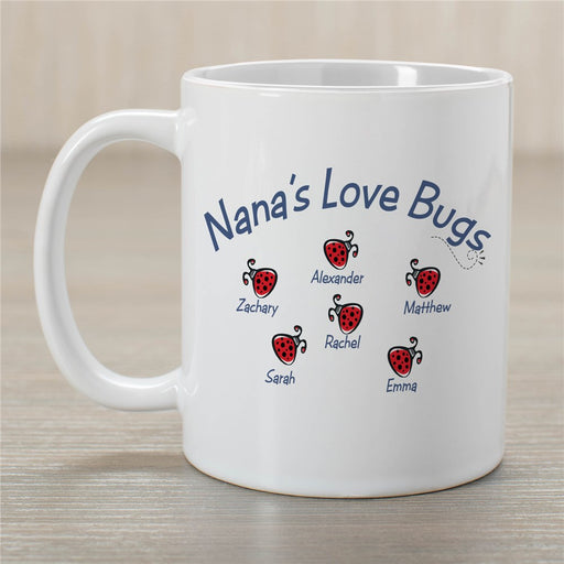 Love Bugs Personalized Mug - Custom Coffee Mug with Love Bug Design - Way Up Gifts