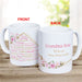 Floral Feminine Coffee Mug - Elegant Flower Design Personalized Coffee Mug - Way Up Gifts