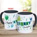 Green and Blue Happy Birthday Banner Mug - Custom Birthday Mug with Festive Banner - Way Up Gifts