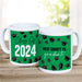 Flying Grad Caps with Year and School Coffee Mug - Custom Graduation Celebration Mug - Way Up Gifts