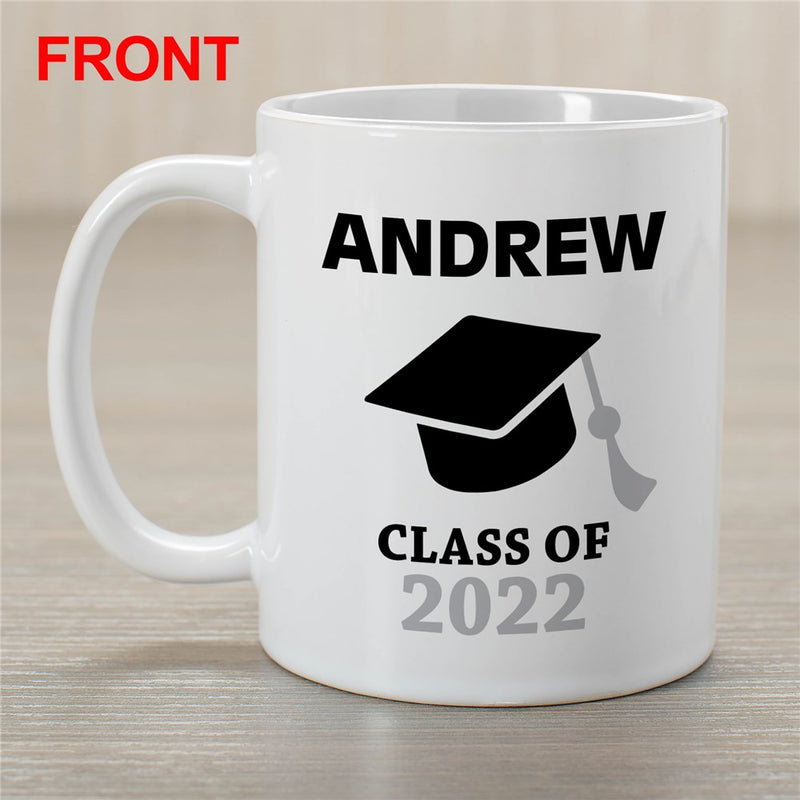 Name Over Cap Coffee Mug - Personalized Graduation Gift - LED Gift Works