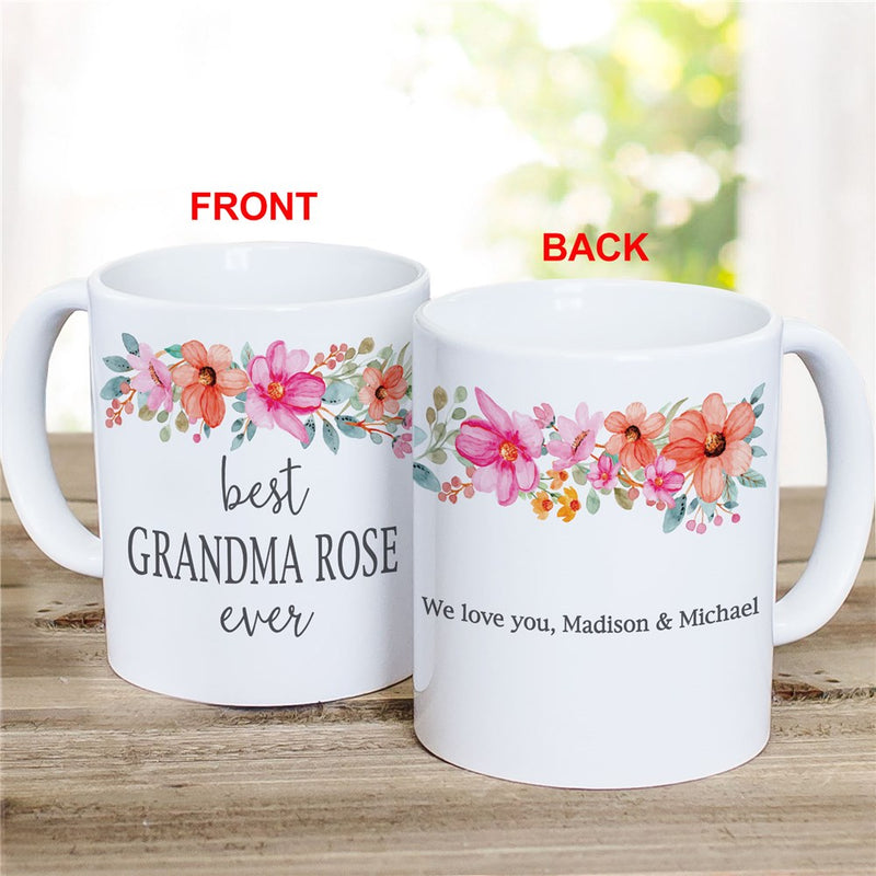 Best Ever Pink & Orange Mug - Personalized Mug Gift - LED Gift Works