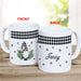 Buffalo Check Gnome with Snowflakes Mug - Personalized Winter Gnome Plaid Mug - Way Up Gifts
