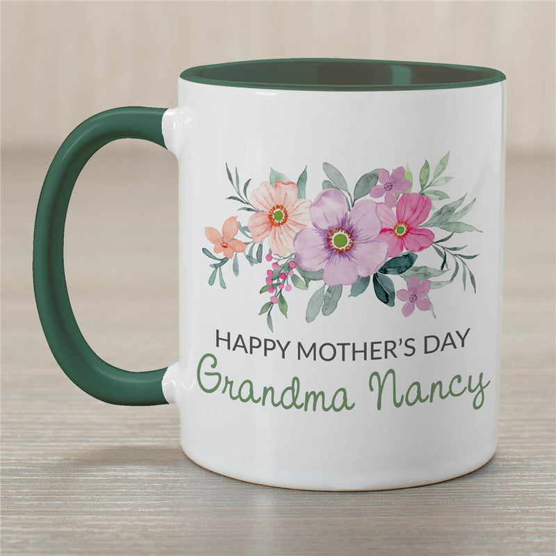 Spring Florals Watercolor Mug - Personalized Seasonal Coffee Mug - LED Gift Works