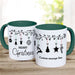 Black Ornaments Coffee Mug - Personalized Holiday Mug with Black Ornament Design - Way Up Gifts