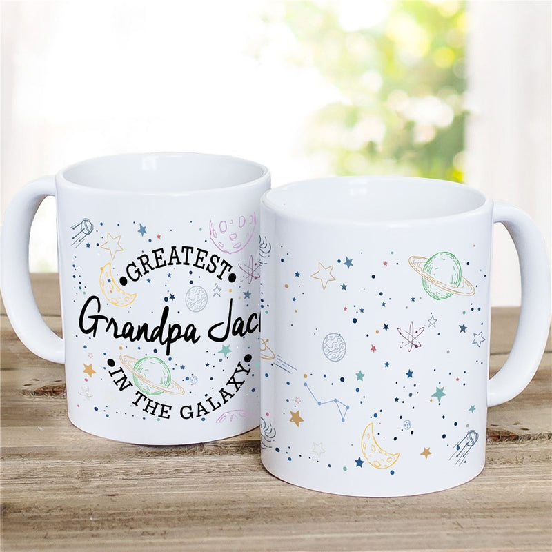Greatest in the Galaxy Coffee Mug - Personalized Galactic-Themed Mug for Dad or Grad - LED Gift Works