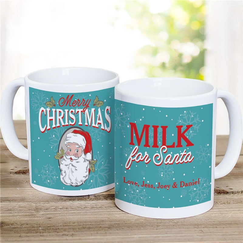 Cookies and Milk for Santa Mug - Personalized Holiday Mug for Christmas Eve - LED Gift Works