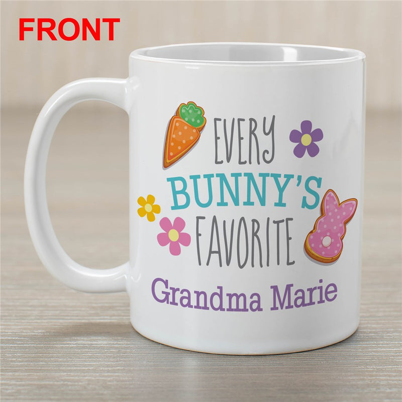 Every Bunny's Favorite Coffee Mug - Cute Easter Coffee Mug with Custom Name - LED Gift Works