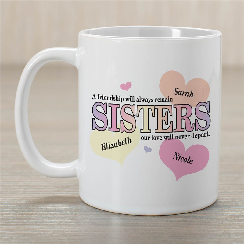 Sisters Friendship Coffee Mug - Custom Mug for Sister Bond - LED Gift Works