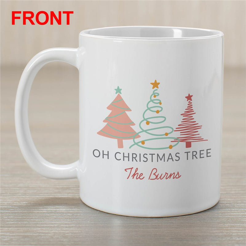 Pastel Christmas Tree Mug - Personalized Holiday Design - LED Gift Works