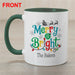 Merry & Bright Green Handle Mug - Personalized Christmas Lights Mug - Way Up Gifts