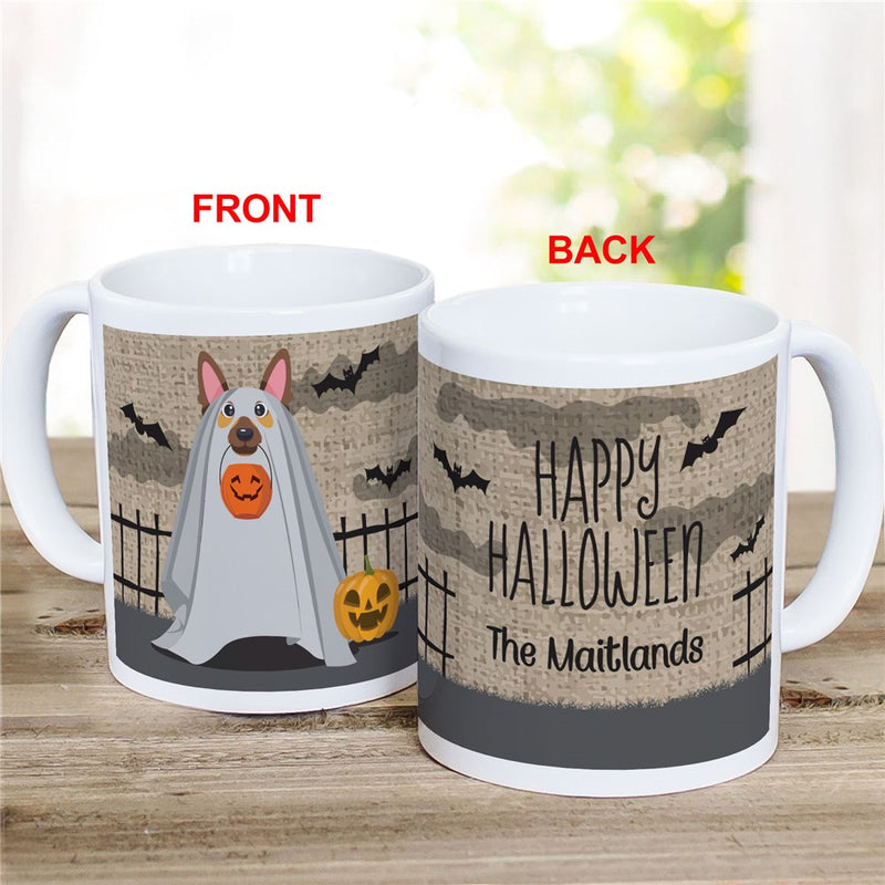 Halloween Ghost Pet Breeds Coffee Mug - Custom Halloween Mug with Pet Icons - LED Gift Works