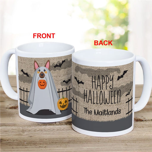 Halloween Ghost Pet Breeds Coffee Mug - Custom Halloween Mug with Pet Icons - Way Up Gifts