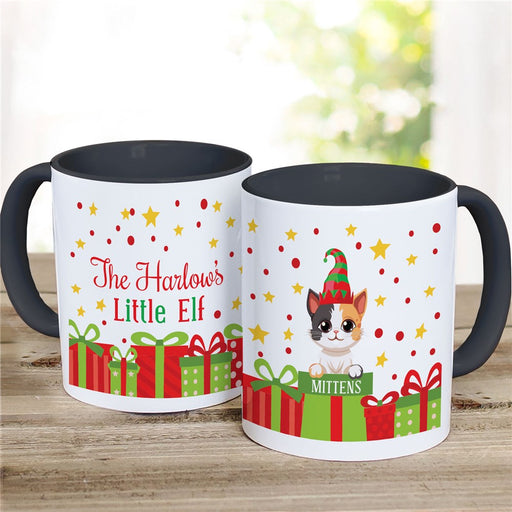 Little Elf Christmas Pet Mug - Personalized Holiday Pet Design - Way Up Gifts