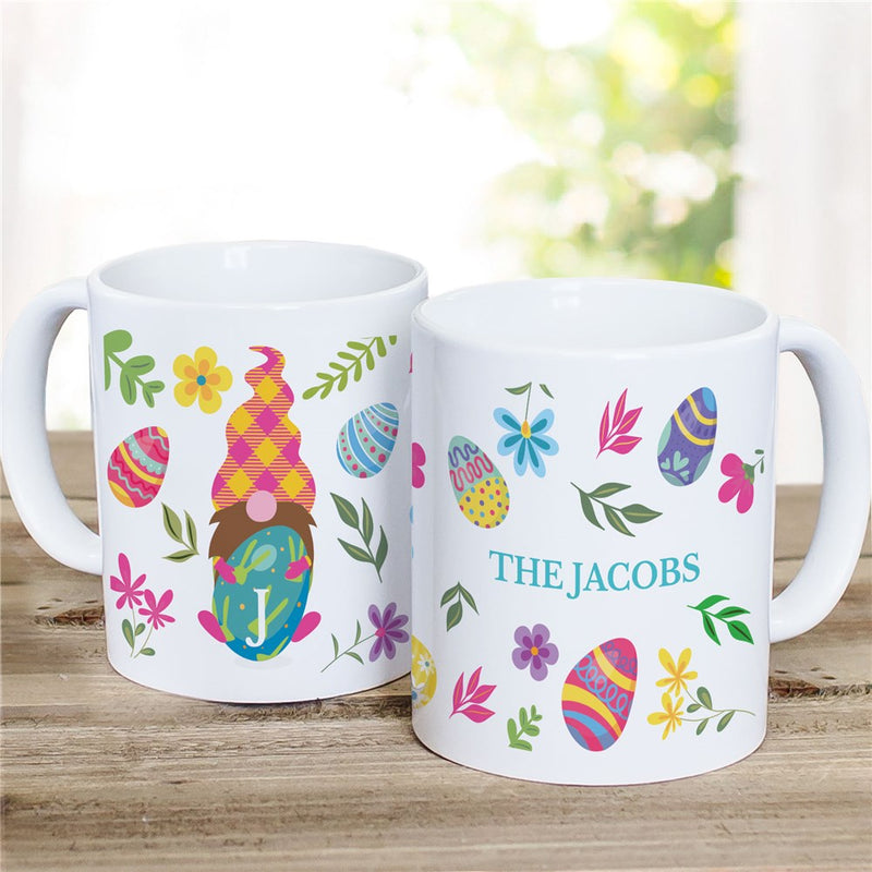 Easter Gnome with Egg Coffee Mug - Personalized Gnome Easter Coffee Mug - LED Gift Works