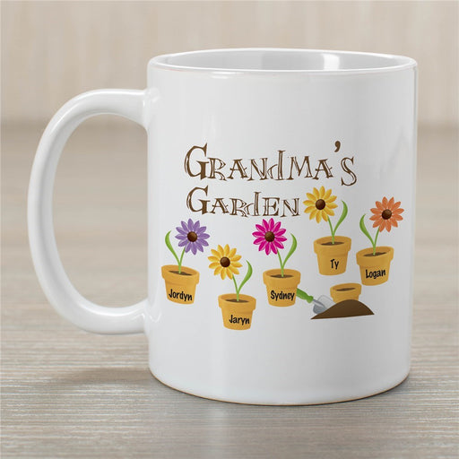 Flower Personalized Coffee Mug for Grandma - Custom Floral Grandma Mug - Way Up Gifts