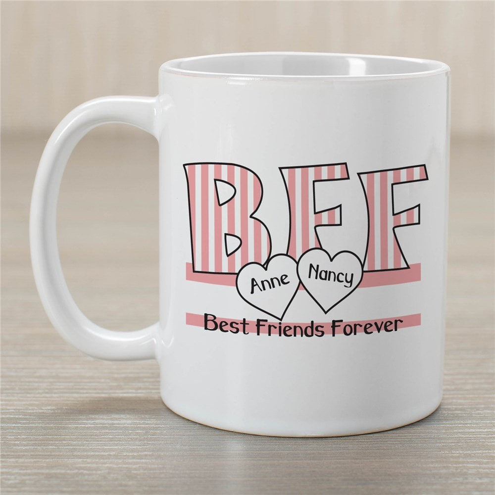 BFF Ceramic Coffee Mug - Custom Best Friend Forever Mug - LED Gift Works