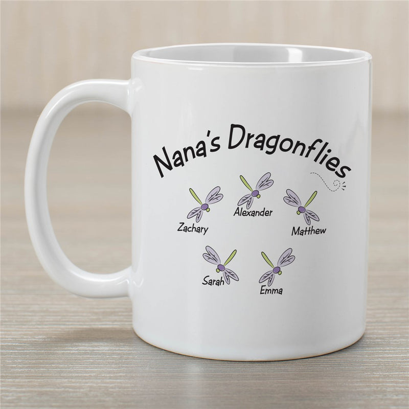 Dragonflies Coffee Mug - Personalized Nature-Themed Mug with Dragonfly Design - LED Gift Works