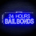 24 Hours Bail Bonds Ultra-Bright LED Sign with Remote (Neon-Style, LED Technology) - Way Up Gifts