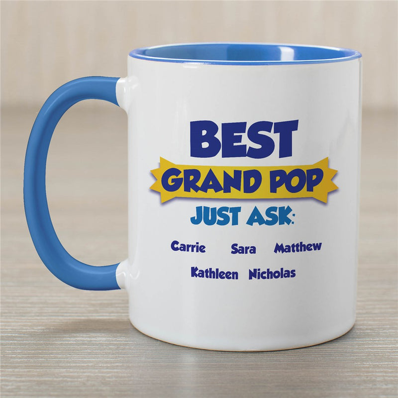 Best Grandpa Coffee Mug - Personalized Mug for the Best Grandpa - LED Gift Works