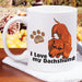 I Love My Dachshund Mug - Custom Dog Lover Mug - Way Up Gifts