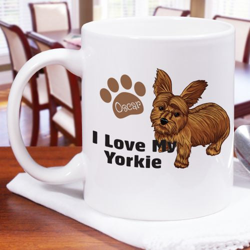 I Love My Yorkie Mug - Personalized Dog Breed Gift - LED Gift Works