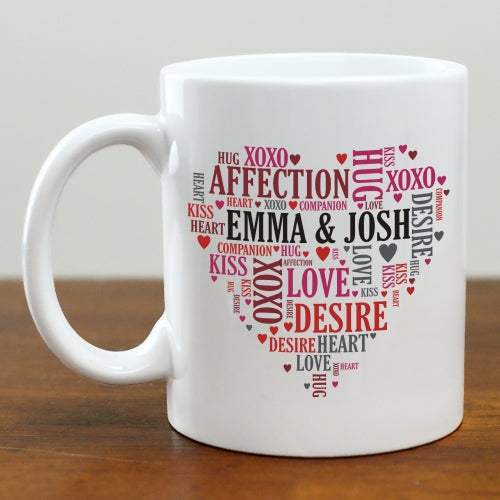 Couples Heart Mug - Romantic Mug Set for Couples - Way Up Gifts