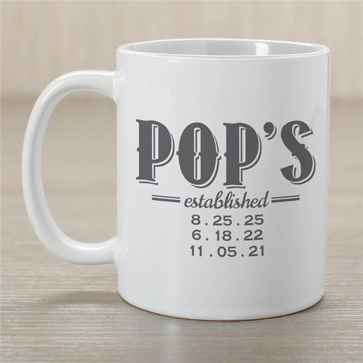 Established Ceramic Mug - Custom Established Year Coffee Mug - Way Up Gifts
