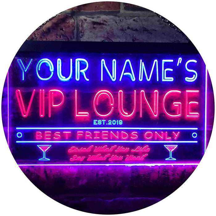 Personalized VIP Lounge LED Light Sign - Way Up Gifts