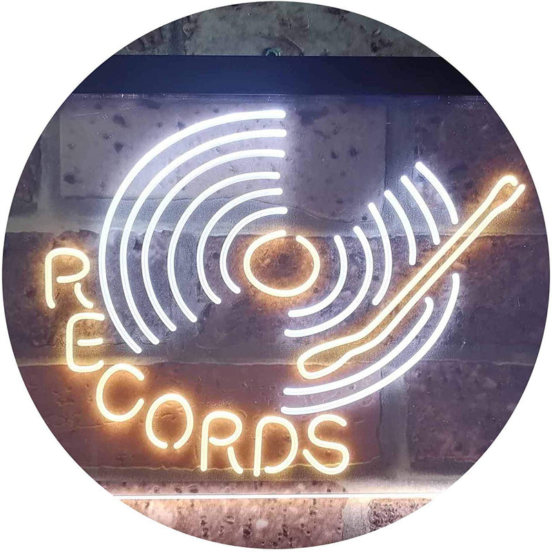 Turntable Music Records LED Light Sign - LED Gift Works