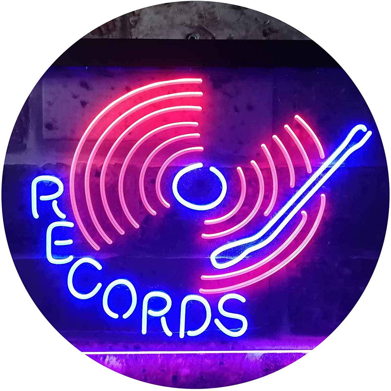 Turntable Music Records LED Light Sign - LED Gift Works