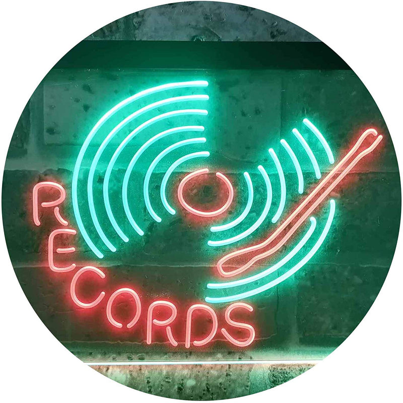 Turntable Music Records LED Light Sign - LED Gift Works