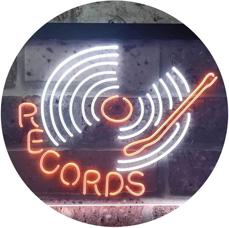 Turntable Music Records LED Light Sign - LED Gift Works