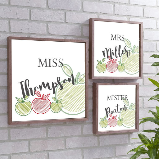 Personalized Teacher Wall Sign - Custom Classroom Wood Pallet Decor Gift - Way Up Gifts