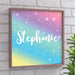 Personalized Rainbow Wall Art - Custom Name Framed Decor for Kids or Nursery - Way Up Gifts