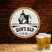 Personalized Bar Wall Sign- Custom Round Pub or Man Cave Decor - Way Up Gifts