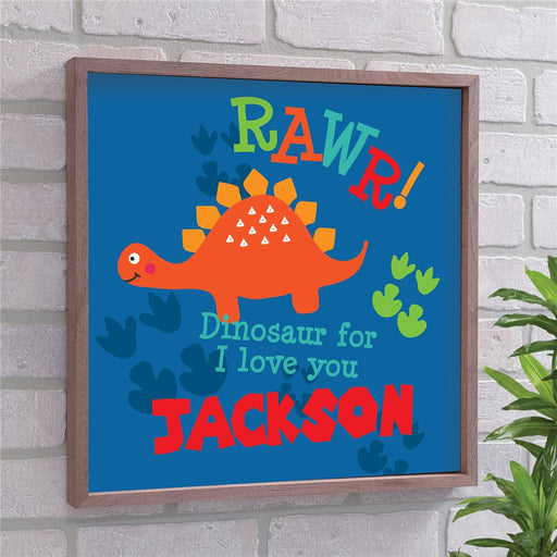Personalized Dinosaur Wall Art - Rawr Custom Name Sign for Kids' Bedroom Decor - Way Up Gifts