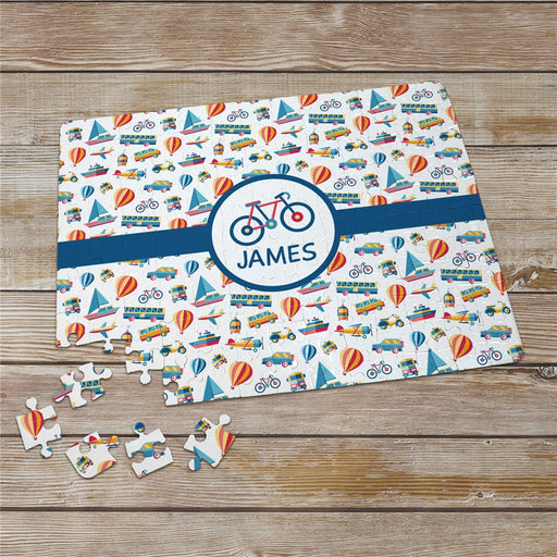 Personalized Transportation Vehicles Puzzle - LED Gift Works