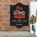 Personalized Garage Sign – Custom Garage Name and Owner's Name Wall Decor with Motorcycle Design - Way Up Gifts