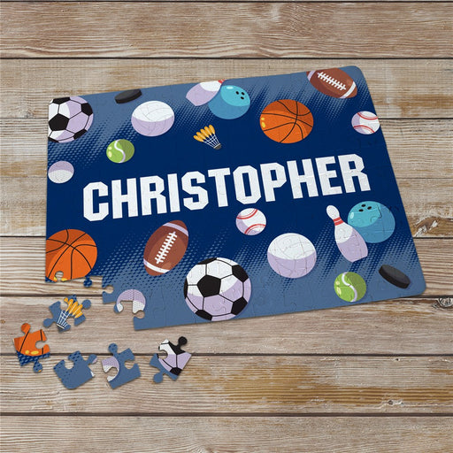Custom Sports Theme Puzzle With Personalized Name - LED Gift Works
