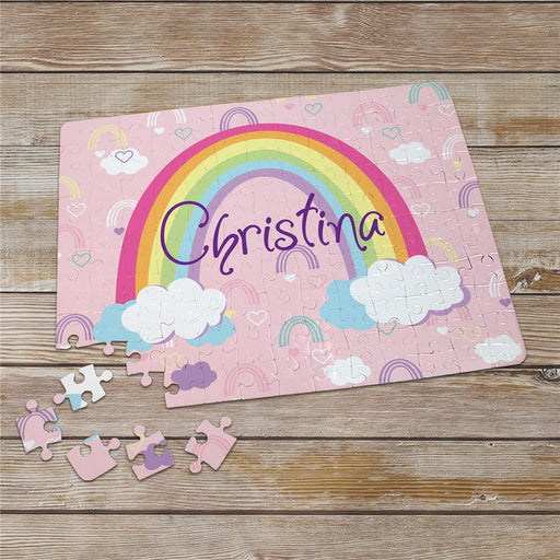 Custom Rainbow Name Jigsaw Puzzle - LED Gift Works